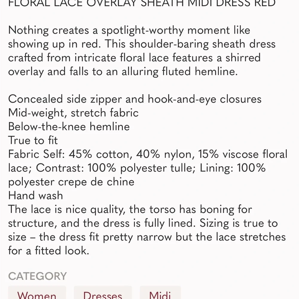 COPY - BCBGMAXAZRIA NWT red off the shoulder lace dress - Picture 6 of 10